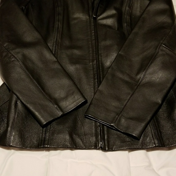 Worthington Size Large Black Leather Jacket - Picture 6 of 8